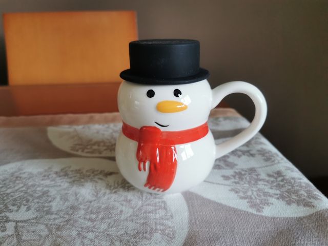 Taza de navidad con tapa