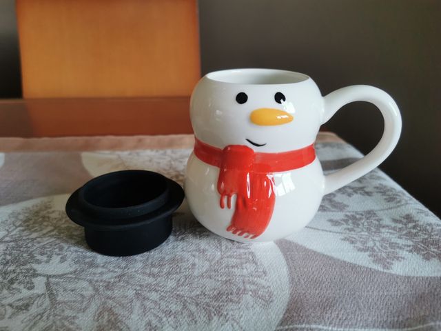 Taza de navidad con tapa