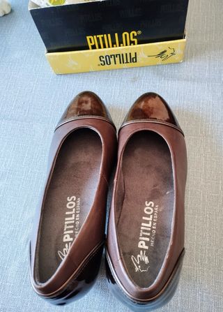 Zapatos Pitillos Marrón Piel T.36