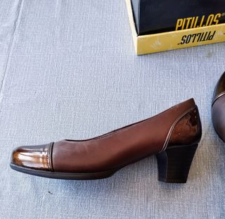 Zapatos Pitillos Marrón Piel T.36