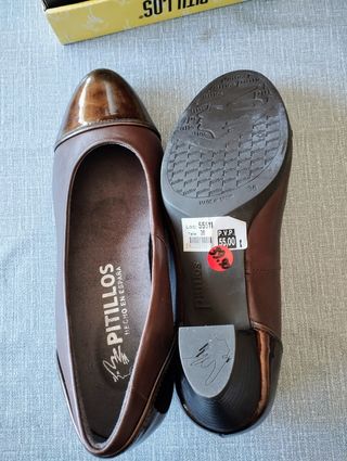 Zapatos Pitillos Marrón Piel T.36