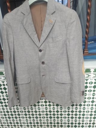 Americana Massimo Dutti beige-marrón