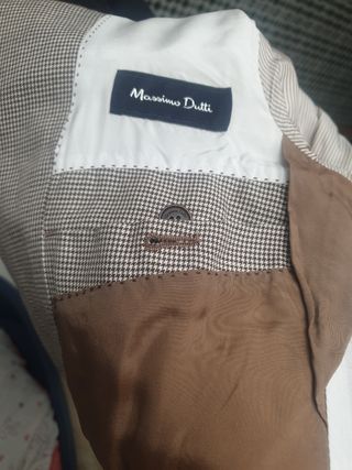Americana Massimo Dutti beige-marrón