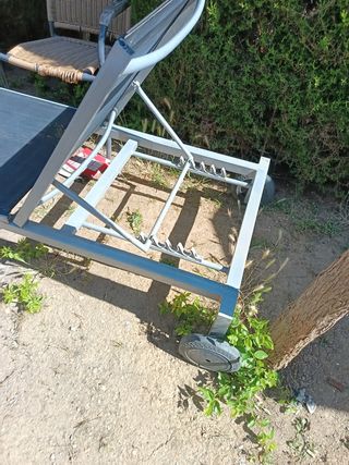 Tumbona gris metal - Hamaca exterior