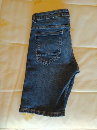 Vaqueros Hombre cortos Azul