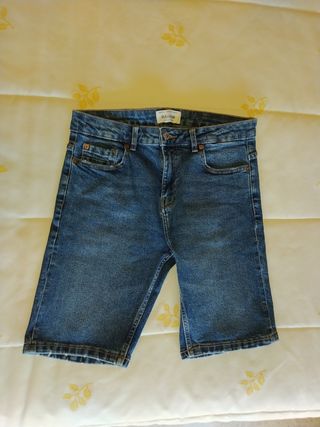 Vaqueros Hombre cortos Azul