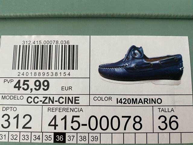 Náuticos Coconut Piel Niño 36