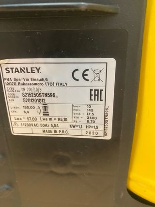 Compresor Stanley 1.5HP - 5L