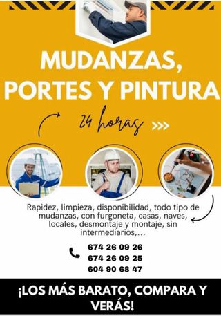 Mudanzas. Portes. Pintura