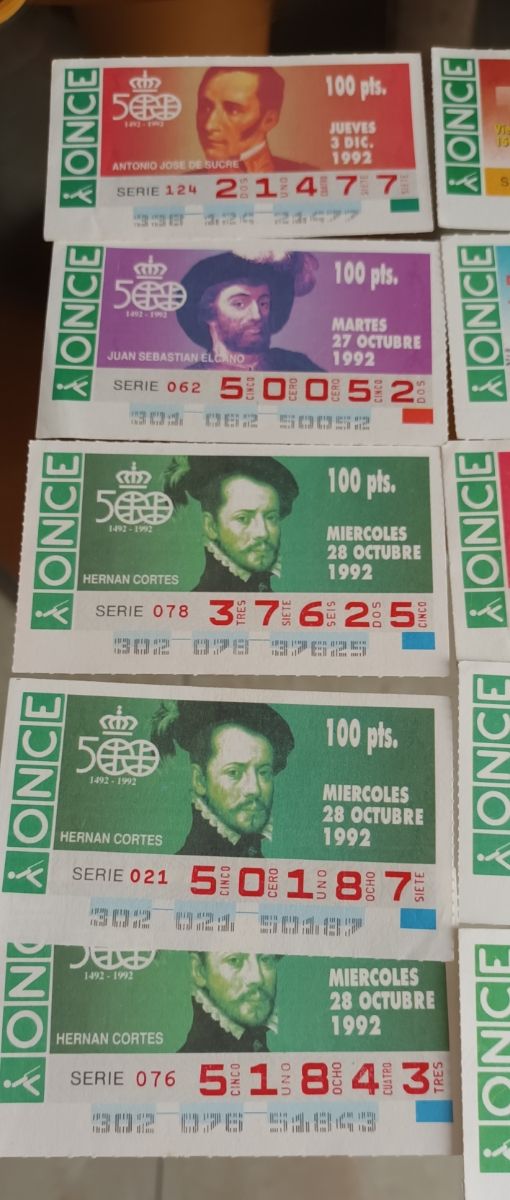 Lotería Once 500 aniversario (10 cupones)
