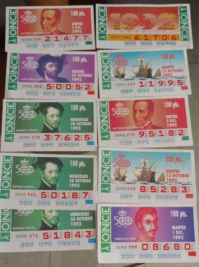 Lotería Once 500 aniversario (10 cupones)