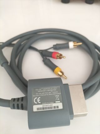 Xbox 360: Cable AV Compuesto + Adaptador AC