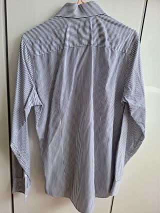 Camicia uomo Dan John puro cotone righe blu