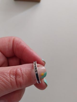 Anillo plata multicolor