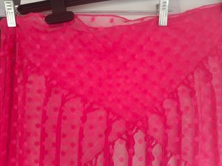 Mantoncillo Plumeti Rosa Fuxia Mujer 