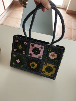 Borsa a mano vintage multicolor