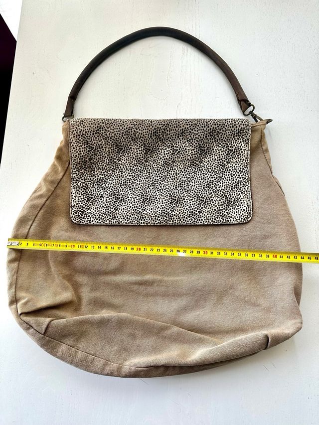 Bolso piel con solapas intercambiables