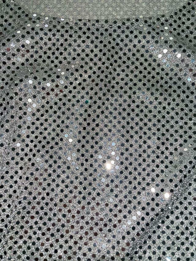 Top  Plateado Talla XL