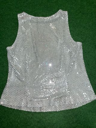 Top Plateado Talla XL