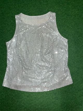 Top Plateado Talla XL