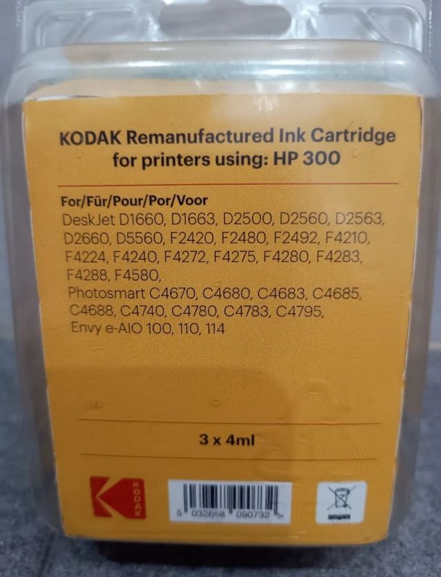 Cartucho HP 300 precintado color kodak