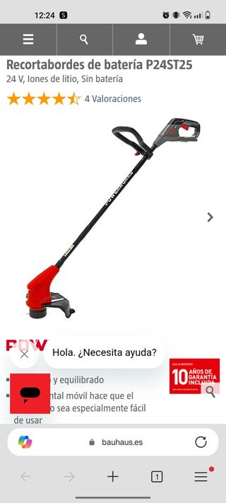 Cortacesped Powerwork P48LM35 RecortabordesP24ST25