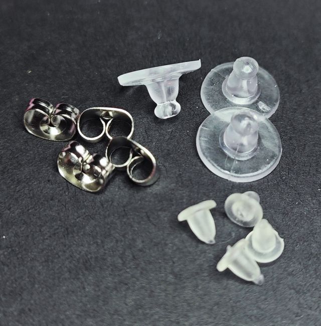 Pendientes cristales tipo Swarovski azul-rosa cort