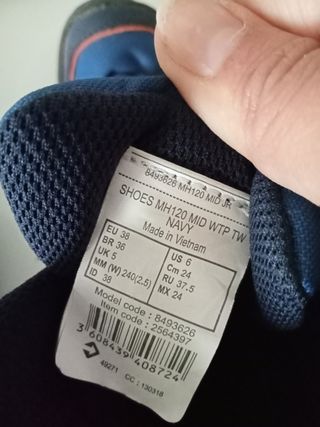 Botas de montaña con waterproof 38 Quechua 