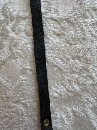 Collar Nice Things madera tela y piel