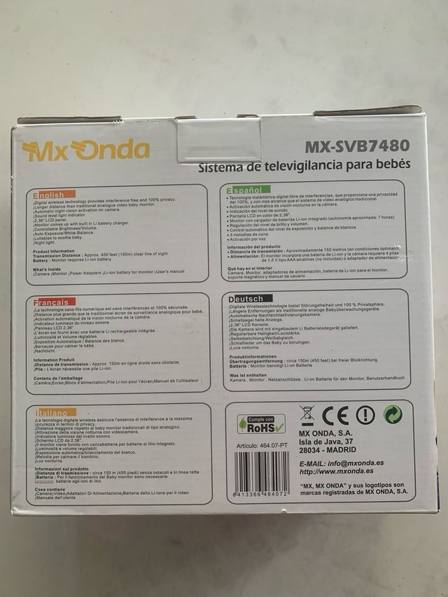 Cámara Bebé Mx Onda U7480