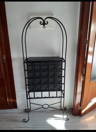 Botellero forja negro