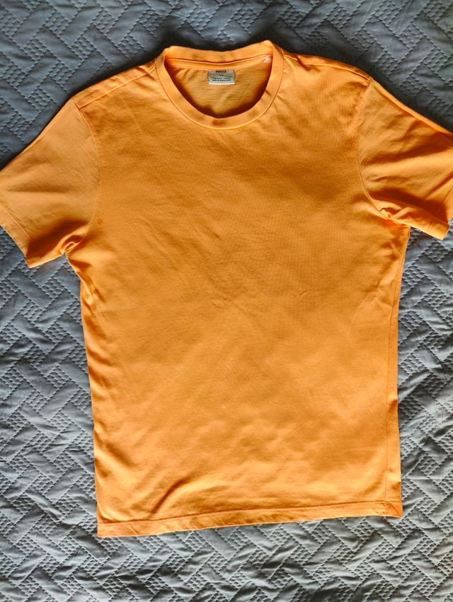 Camiseta Mango Slim  talla M + naranja