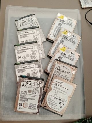 Lote 10 HDD's para Laptop - HGST, Hitachi, Seagate