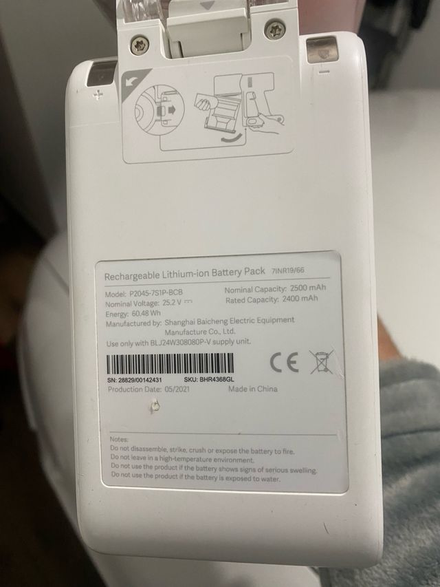 Aspiradora Xiaomi - BATERIA MALA
