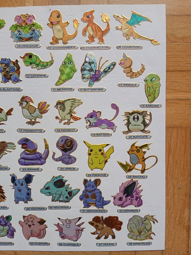 38 Pegatinas Pokemon