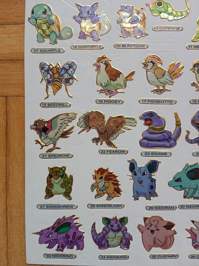 38 Pegatinas Pokemon