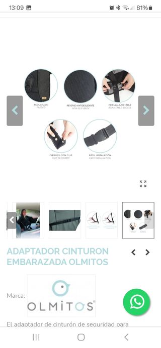 Adaptador cinturón Olmitos embarazada