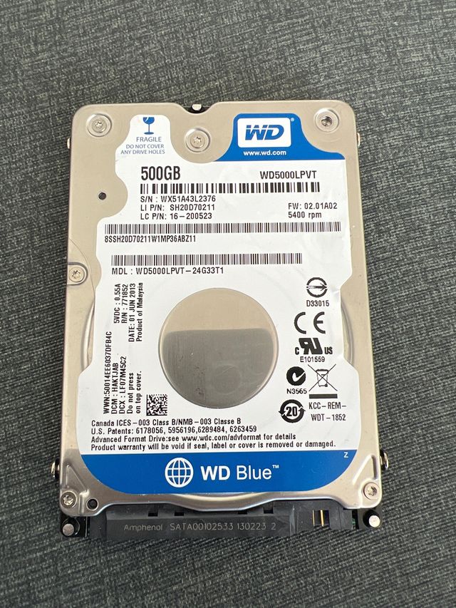 Disco duro 500gb WD Blue