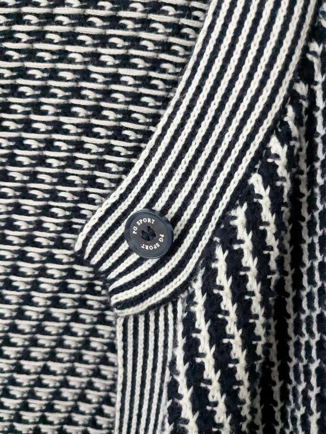 Chaqueta rayada azul marino-blanco