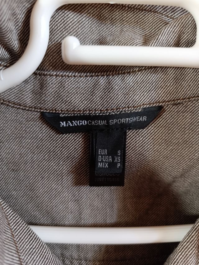 Vestido camisa vaquero gris/marrón 