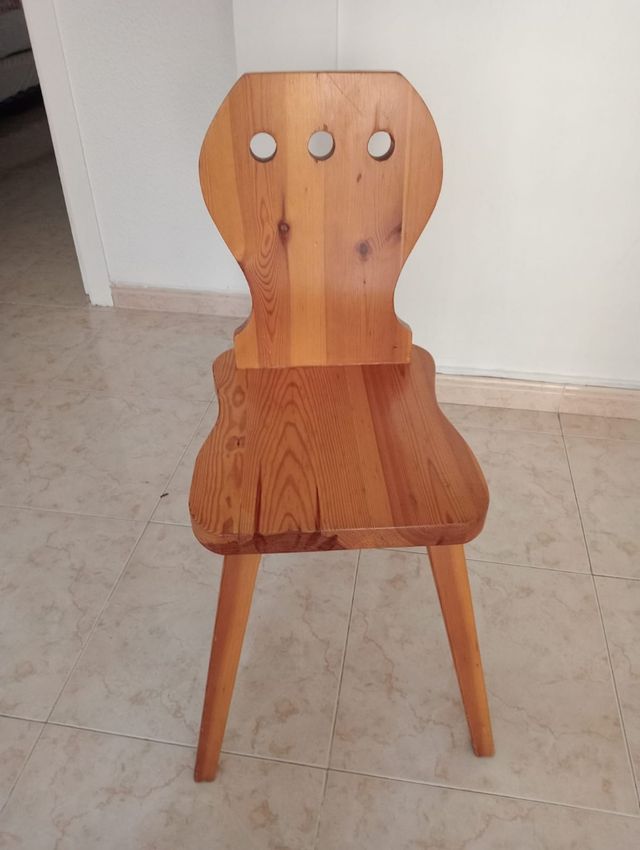 Silla madera maciza
