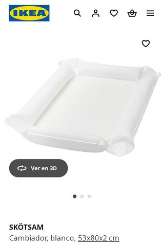 Cambiador bebé hinchable blanco