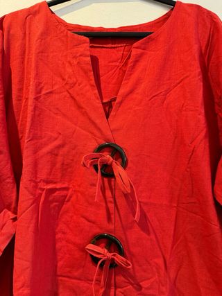 Camisola tunica playa roja