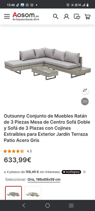 Conjunto de jardín Outsunny