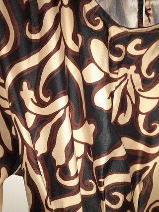 Vestito fantasia nero marrone e beige tg