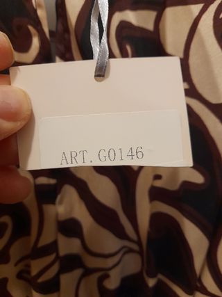 Vestito fantasia nero marrone e beige tg