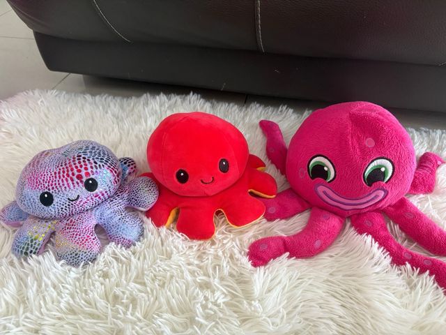 Juguete Pulpos Reversibles Rojo Con Negro Teeturtle Pulpo