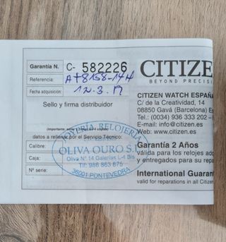 Reloj Citizen Ecodrive radiocontrolado