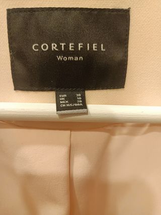 chaqueta Cortefiel rosa palo