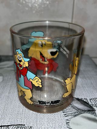 Bicchiere vintage in vetro Frankie la pulce